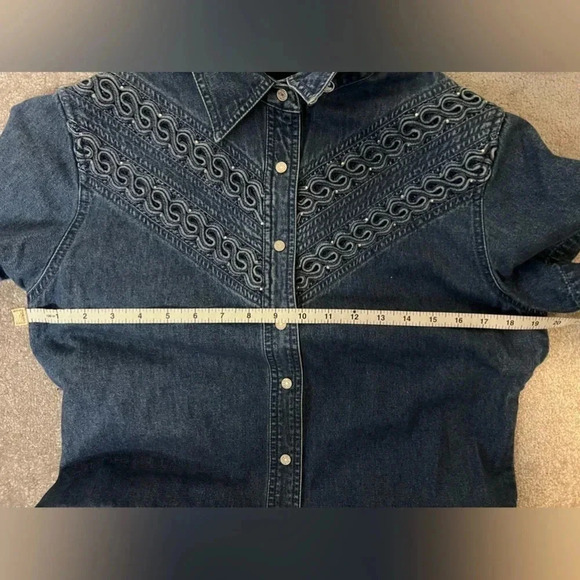 Vintage | Lafei Nier | Embellished Western Denim 2 Piece Set | Size  M [83] - Picture 11 of 13